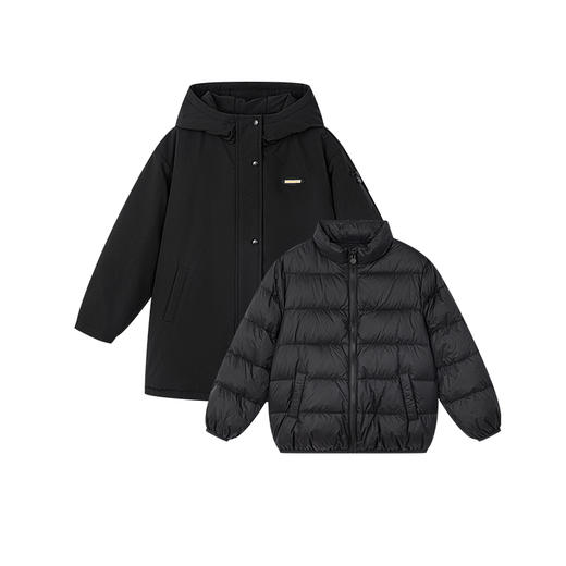 笛莎千与羽绒服2024冬季新款男女童同款可拆卸两件套羽绒服 商品图4