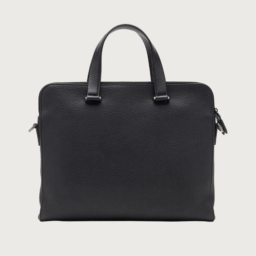 FERRAGAMO 菲拉格慕 男士字母徽标皮革提挎包 黑色 24 0133 740811 商品图2