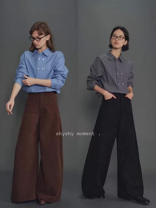 shyshystill/shy202411016/复古剪裁柔软厚实经典秋冬长裤 商品图1