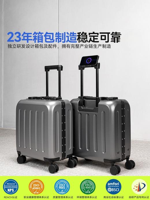 自然醒18寸铝框小行李箱拉杆箱pc材质旅行箱免托运20超轻便迷你登机箱男YS903 商品图5