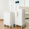 自然醒前开口行李箱女20寸小型登机箱新款宽拉杆多功能大容量24寸旅行箱YS6607 商品缩略图1