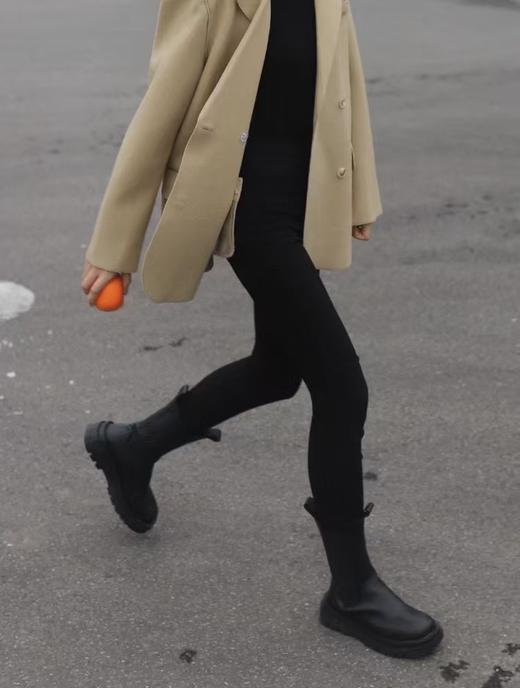 冬季必备显瘦外穿小黑裤700g变态厚三层加厚裤 商品图4