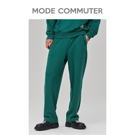 MC |MODE COMMUTER冬季挺括柔软抗皱针织阔腿长裤男MCD102059KB 商品图2
