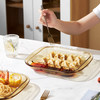 康宁 耐热玻璃家用饺子盘带醋碟减脂分餐分隔餐盘儿童餐盘早餐盘 康宁高硼硅分隔餐盘9 商品缩略图6