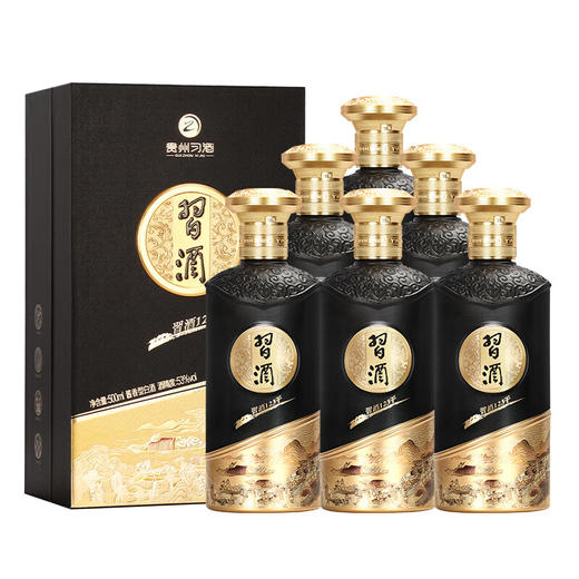 【高端新选择】习酒 黑金 酱香型白酒   53度 500mL 6瓶 商品图0