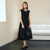 OLrain欧芮儿法式黑色连衣裙女春季2025年新款赫本风无袖气质长裙 商品缩略图2