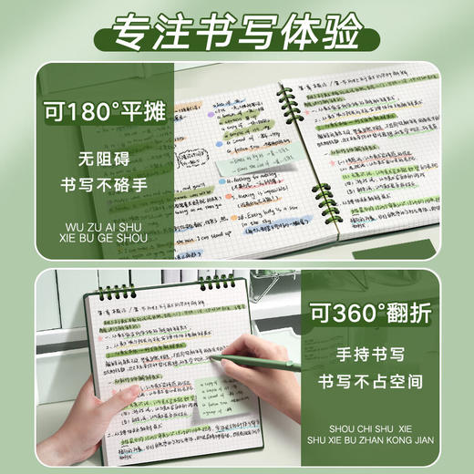开学季福利！【送三本内页】正方形活页本小清新上翻笔记本本子简约方格手账本学生竖翻日记本 商品图3