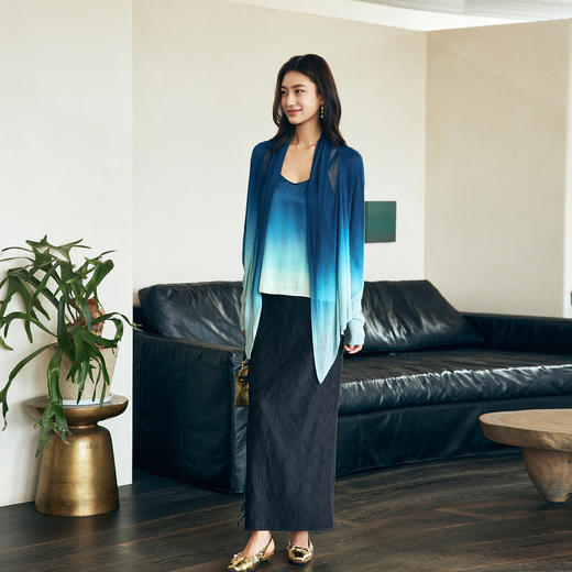 【林栖设计小店】【现货】青绿粉秋冬新品原创苎麻混纺宽松长袖毛衣开衫上衣女1934003 商品图1