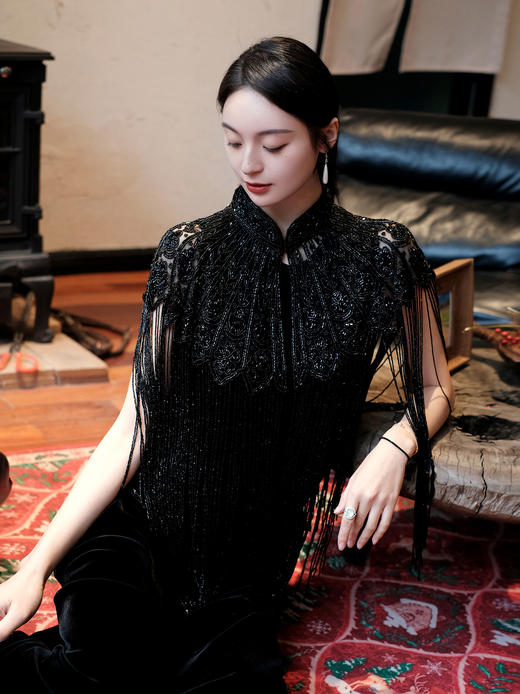 盛唐牡丹|手工串珠云肩 商品图5