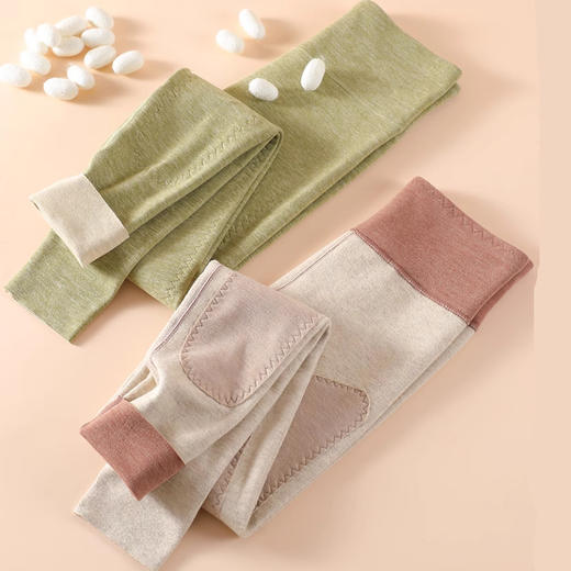 加长护膝贴片羊毛蚕丝保暖裤加绒秋裤（4-1216） 商品图2