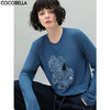 COCOBELLA重工刺绣印花流苏T恤亲肤舒适长袖上衣TS921 商品缩略图0