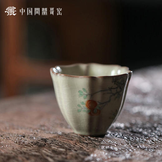 问鼎哥窑传世款冰棱杯（猫蝶相戏） 商品图1