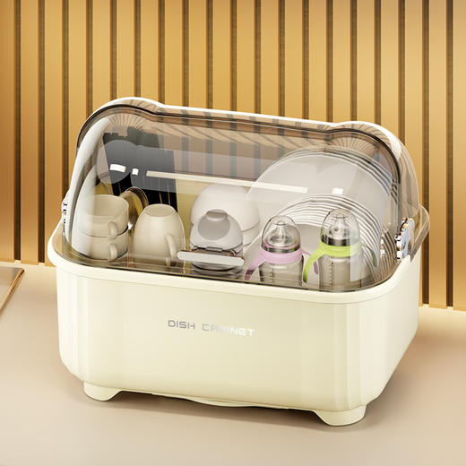 【全家餐具！一盒搞定】厨房碗碟沥水架洗碗柜盘家用带盖子碗筷收纳盒大号防尘餐具放碗碟架。ry 商品图2
