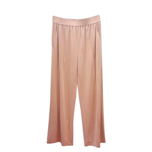 VIVIAN LIU TR2427501春女装新款时尚斜插兜松紧腰宽松针织长裤 商品图4