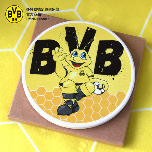 【官方正版】多特蒙德足球俱乐部｜BVB可爱蜜蜂EMMA杯垫 商品图1