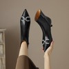 【预售5天】法式优雅水钻扣尖头猫跟短靴女新时尚细跟软皮瘦瘦靴HGXY&HG185 商品缩略图2