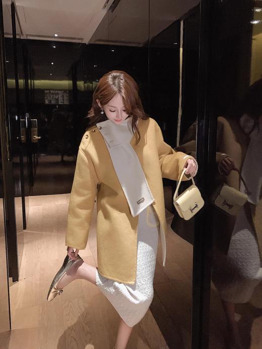 张心子【翻糖大衣】千金感气质毛呢大衣外套 U2412012 商品图9