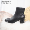ARCHCONTACT安启美奈 时尚方头气质粗跟显瘦短靴【52896】 商品缩略图2