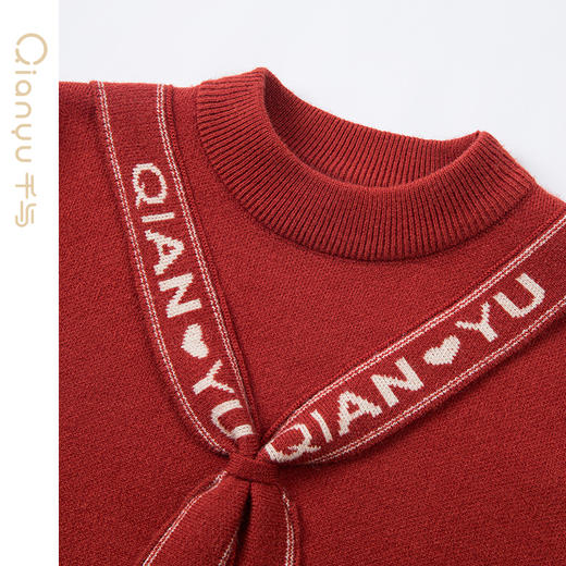 笛莎千与女童套装2024冬季新款女童时尚半高领针织衫套装 商品图3