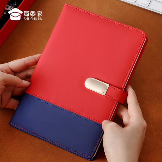 【红蓝笔记本套装】PU封面笔记本办公用日记本套装记事本 商品图5