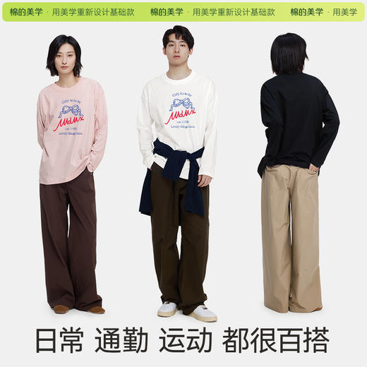 「棉的美学」蓝色蝴蝶结ins纯棉短袖t恤女小众设计感宽松半袖上衣 商品图2