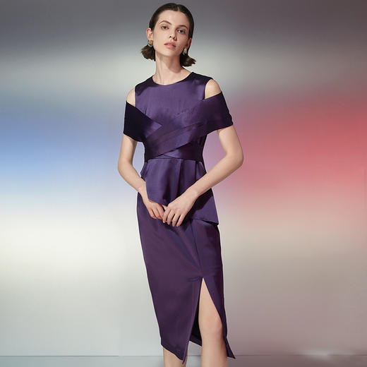 EITIE爱特爱夏季新款洋气气质高腰显瘦礼服连衣裙7777410 商品图1