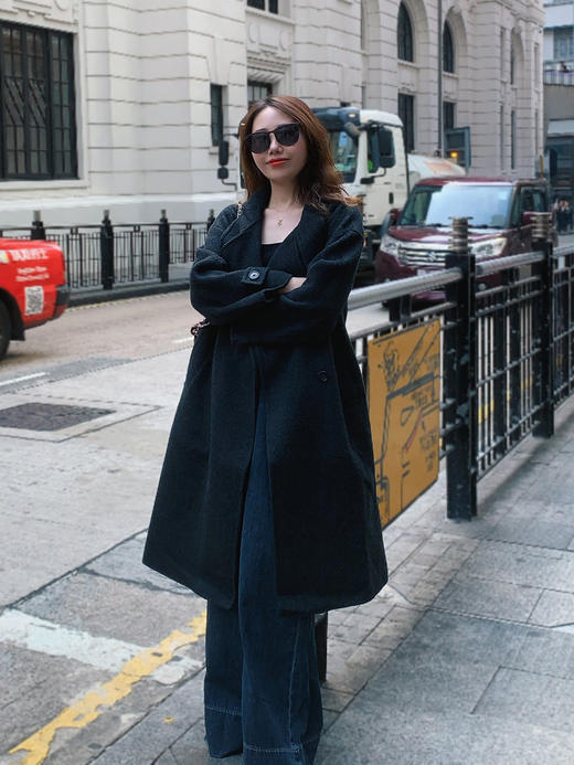 【百图lulu定制】【真爱双面呢】100%绵羊毛 立领挡风片 袖章 双面呢大衣 商品图8