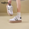 Safiya/索菲娅2025春蕾丝边芭蕾风拼色复古透气百搭厚底德训鞋 SFD1112025 商品缩略图5