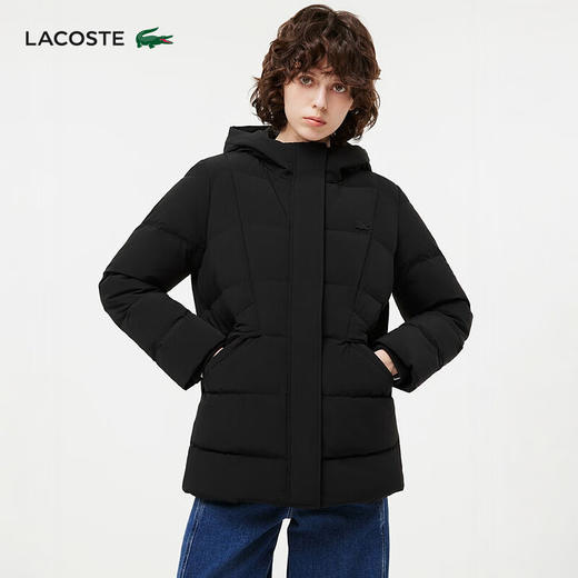 Lacoste法国鳄鱼女装新款时尚休闲纯色鹅绒羽绒服外套BF0707-98 商品图0