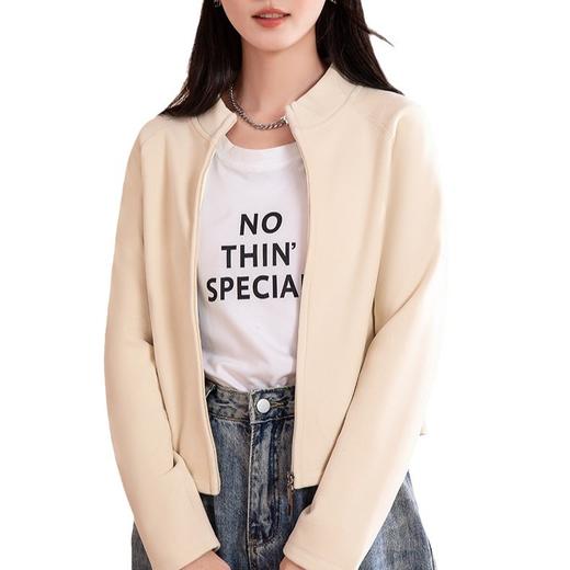 「软糯保温！抖音同款」秋冬新款石墨烯立领短外套 修身双面绒卫衣休闲修身开衫上衣 商品图4