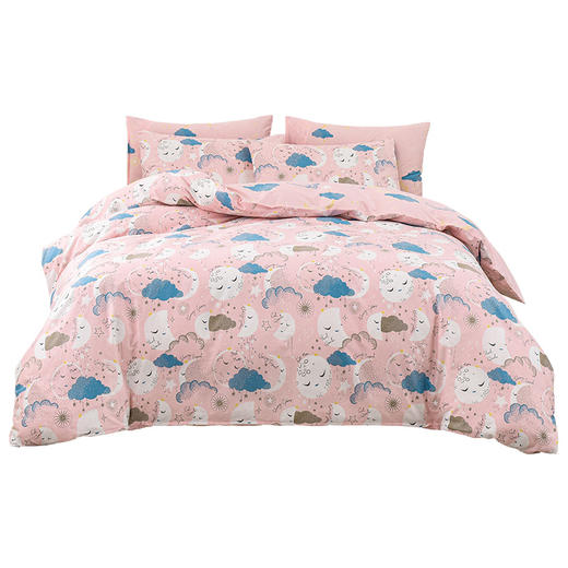 芳婷精梳全棉床笠款四件套床单被套枕套潮系列套件床品 商品图5