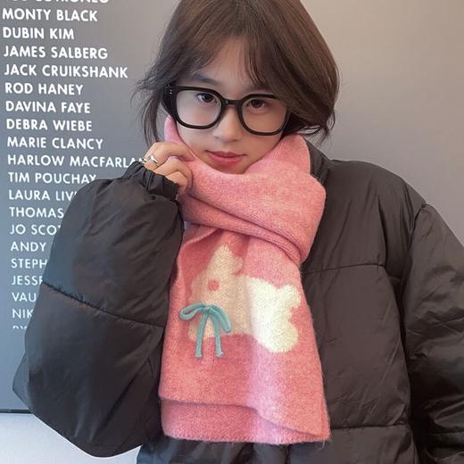 【YW】无忧购韩版学院风百搭蝴蝶结卡通兔子可爱软糯针织围巾WJ107（截单后7天发货) 商品图9