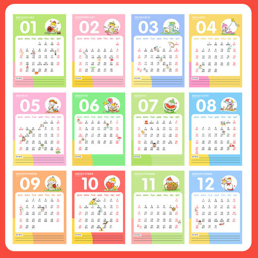 【两套·共88页】2025幼儿园全年月历-高清PDF，可打印电子版 商品图4