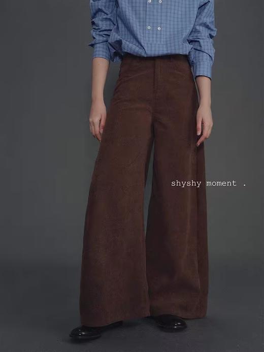 shyshystill/shy202411016/复古剪裁柔软厚实经典秋冬长裤 商品图4