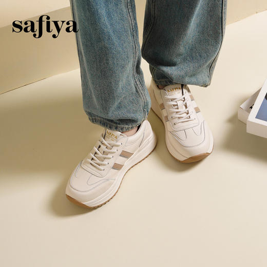 Safiya/索菲娅2025休闲小白·百搭学院运动厚底休闲小白阿甘鞋SFD1112214 商品图5