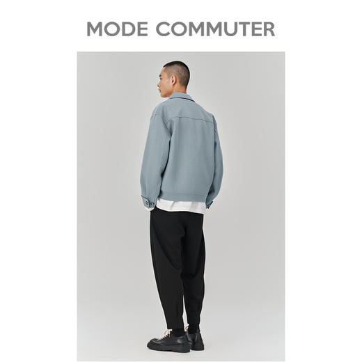 MC |MODE COMMUTER冬季翻领手工缝纫全羊毛短大衣男外套MCD106067J 商品图2