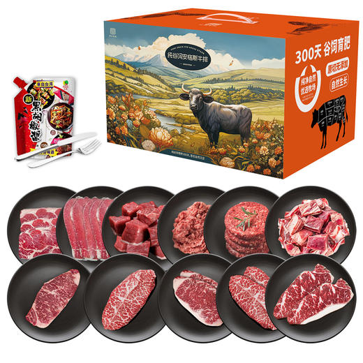 【节日礼盒】发出后不支持拦截退货食中隽品 安格斯牛排礼盒498型 商品图0