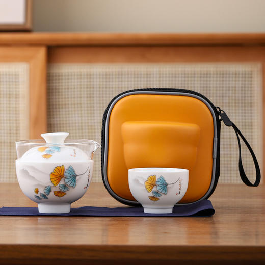 【一包收纳！方便简洁】旅行茶具套装整套户外便携式快客杯功夫茶具小套装公司礼品，便携设计 随身携带。ry 商品图0