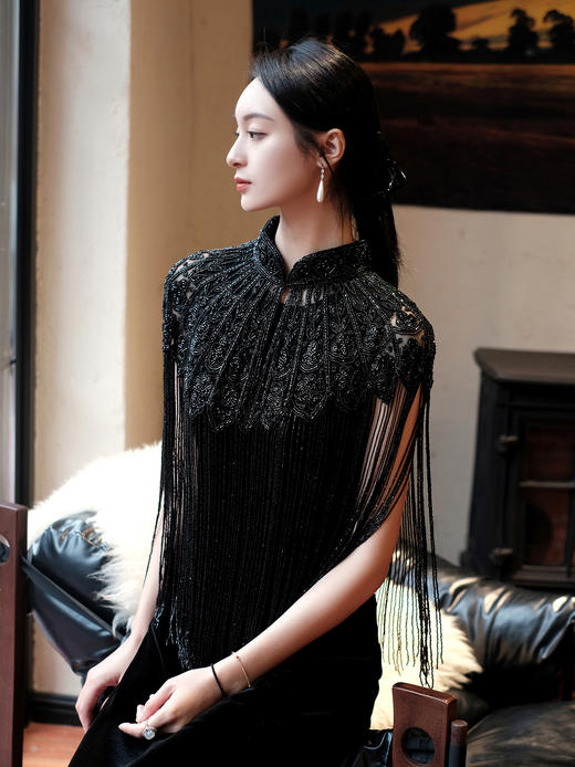 盛唐牡丹|手工串珠云肩 商品图4