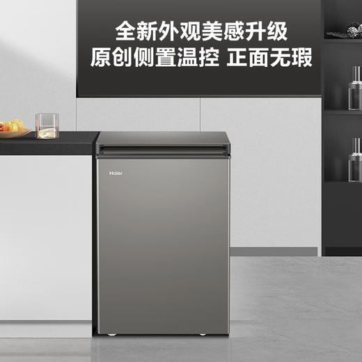 海尔（Haier）100升 小型冷柜  -30℃深冷速冻 减霜80% 独立食品筐 带脚轮 一级能效 BC/BD-100GHCD 商品图7