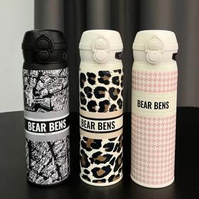 熊本士高颜值316L不锈钢保温杯便携弹盖双饮车载水杯大容量学生杯480ml