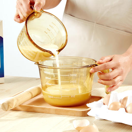 康宁玻璃量杯带刻度厨房家用食品级耐高温烘焙量杯牛奶刻度玻璃杯 Visions 1l琥珀色量杯 商品图4