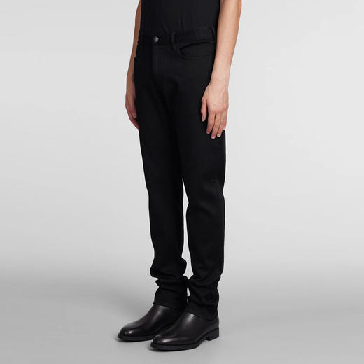 EMPORIO ARMANI 阿玛尼 男士徽标标签棉质休闲裤 黑色 8N1J06 1DHDZ 0005 商品图0
