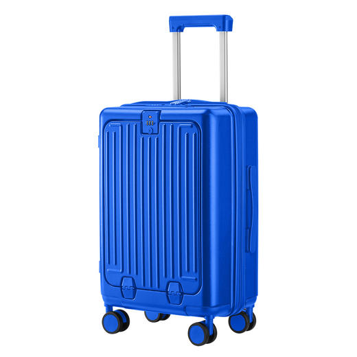 自然醒前开口行李箱女20寸小型登机箱新款宽拉杆多功能大容量24寸旅行箱YS6607 商品图12