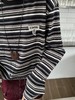 顺丰包邮洛诗琳40125秋冬万能打底上衣美式街头复古条纹纯棉长袖T498 商品缩略图4