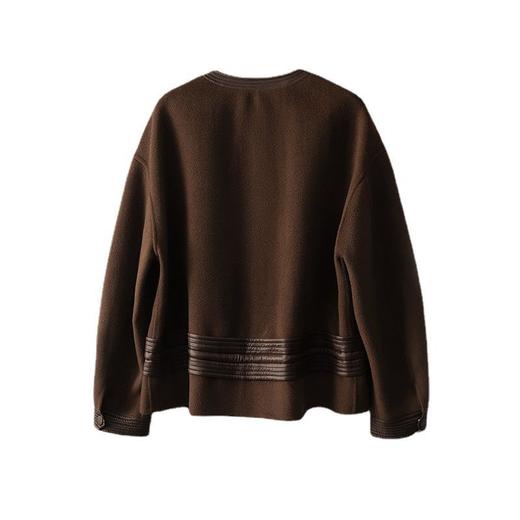 【高货ayts】全新升级【铂金会员477/天猫639/差价162】(20234) 洛诗琳羊毛短款大衣女羊绒高级感机车翻领毛呢外套冬季 商品图4