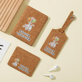 小林漫画 票夹三件套  天然环保软木布旅行护照夹