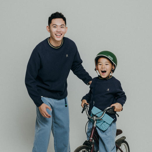 【品牌直发-童装秒杀】ACMEITEM爱棵米 Logo圆领套头抓绒插肩卫衣 男女同款GAF3310065E 商品图0