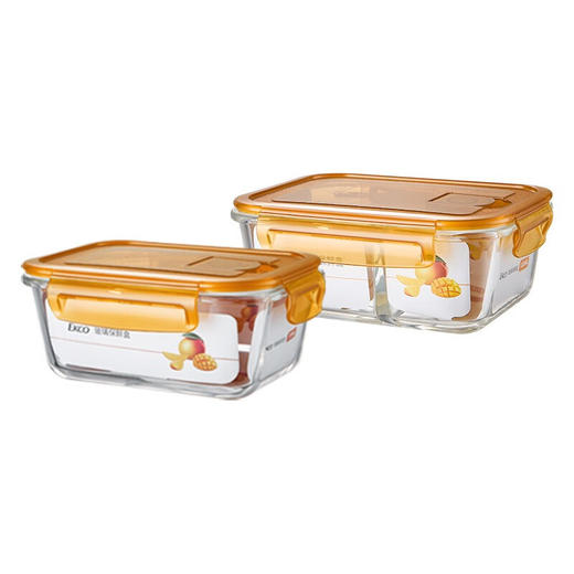 康宁玻璃保鲜盒保温袋食品级冰箱专用密封碗带盖微波炉加热饭盒套装 770ml1220ml饭包袋 商品图5