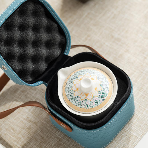 【创意一包式整体收纳】旅行茶具小套装盖碗茶杯功夫茶具礼品实用商务伴手礼送客户。ry 商品图1